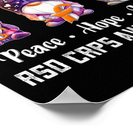 Peace Hope Love Gnomen RSD CRPS Awareness Poster (Hoek)