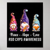 Peace Hope Love Gnomen RSD CRPS Awareness Poster (Voorkant)