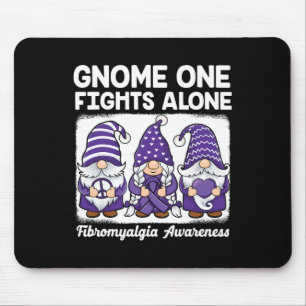 Peace Hope Love Gnomes Paarse Ribbon Fibromyalgia Muismat