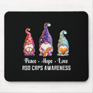 Peace Hope Love Gnomes RSD CRPS Bewustzijn Muismat