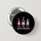 Peace Hope Love Gnomes RSD CRPS Bewustzijn Ronde Button 5,7 Cm (Voorkant /achterkant)