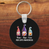 Peace Hope Love Gnomes RSD CRPS Bewustzijn Sleutelhanger (Voorkant)