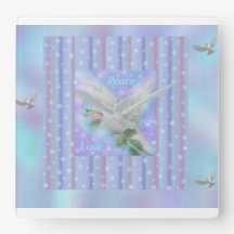 "Peace Hope Love" Grote klok