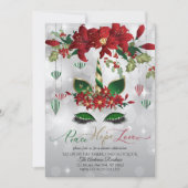 Peace Hope Love Holiday Celebration Unicorn Kaart (Voorkant)