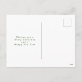 Peace Hope Love Joy Typographic Wreath Feestdagenkaart (Achterkant)