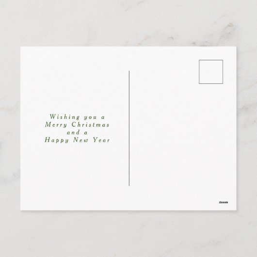 Peace Hope Love Joy Typographic Wreath Feestdagenkaart (Achterkant)