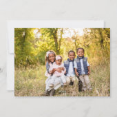 Peace Hope Love Joy Typographic WreatPhoto Feestdagenkaart (Achterkant)