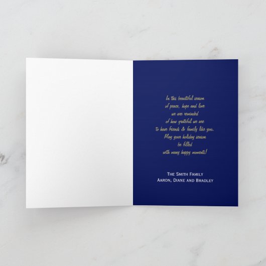 Peace, Hope Love Unieke kerstkaart Feestdagen Kaart (Binnen)