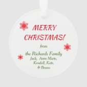 Peace Hope Santa Hat Yorkshire Terrier Ornament (achterkant)