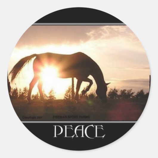 PEACE Horse Stickers (Voorkant)