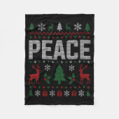 Peace I Come In Peace Couple Matching Ugly Christm Fleece Deken (Voorkant)