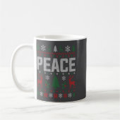 Peace I Come In Peace Couple Matching Ugly Christm Koffiemok (Links)