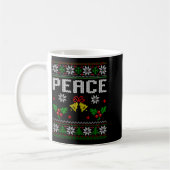 Peace I Come In Peace Couple Matching Ugly Christm Koffiemok (Links)