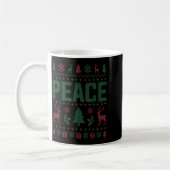 Peace I Come In Peace Couple Matching Ugly Christm Koffiemok (Links)