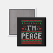 Peace I Come In Peace Couple Matching Ugly Christm Magneet (Voorkant / Achterkant)