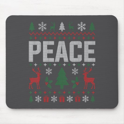 Peace I Come In Peace Couple Matching Ugly Christm Muismat (Voorkant)
