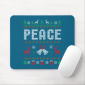 Peace I Come In Peace Couple Matching Ugly Christm Muismat (Met muis)