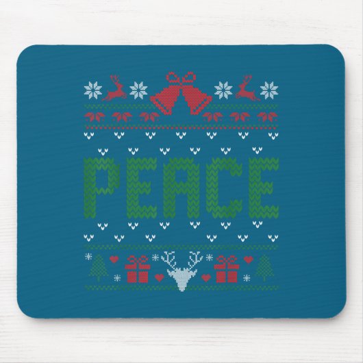 Peace I Come In Peace Couple Matching Ugly Christm Muismat (Voorkant)