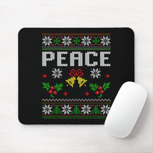 Peace I Come In Peace Couple Matching Ugly Christm Muismat (Met muis)