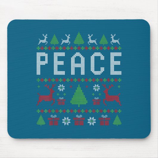 Peace I Come In Peace Couple Matching Ugly Christm Muismat (Voorkant)