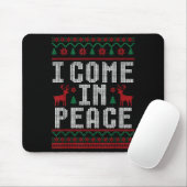 Peace I Come In Peace Couple Matching Ugly Christm Muismat (Met muis)