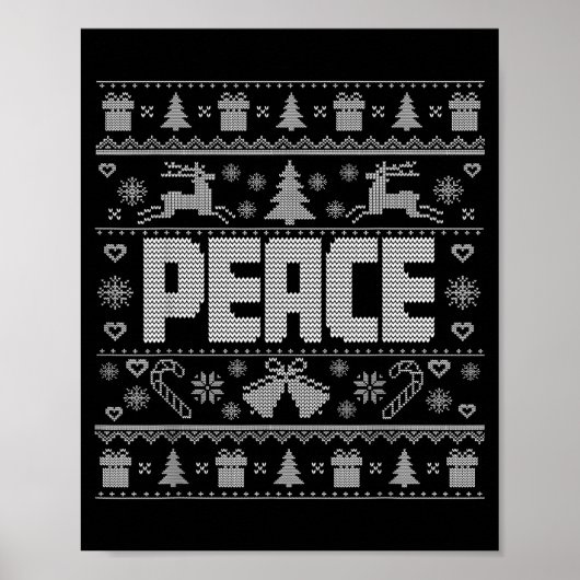 Peace I Come In Peace Couple Matching Ugly Christm Poster (Voorkant)