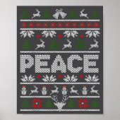 Peace I Come In Peace Couple Matching Ugly Christm Poster (Voorkant)