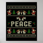 Peace I Come In Peace Couple Matching Ugly Christm Poster (Voorkant)