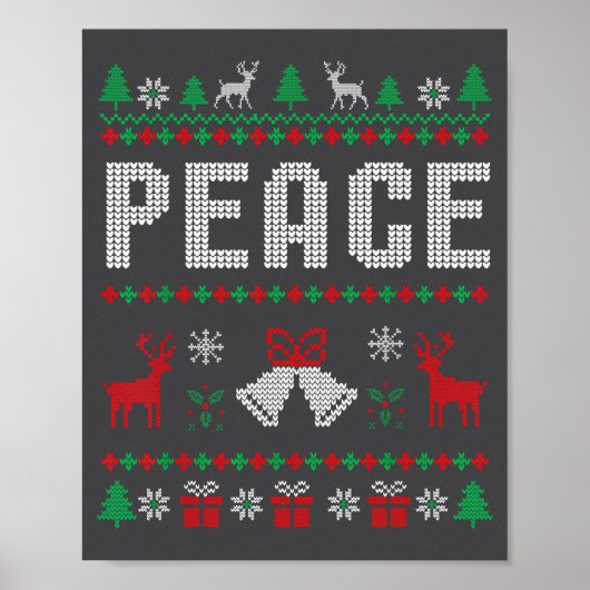 Peace I Come In Peace Couple Matching Ugly Christm Poster (Voorkant)