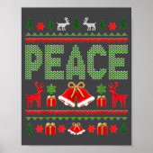 Peace I Come In Peace Couple Matching Ugly Christm Poster (Voorkant)