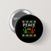 Peace I Come In Peace Couple Matching Ugly Christm Ronde Button 5,7 Cm (Voorkant /achterkant)
