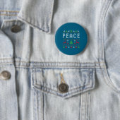 Peace I Come In Peace Couple Matching Ugly Christm Ronde Button 5,7 Cm (In situ)