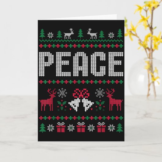 Peace I Come In Peace Matching Couple Ugly Merry C Kaart (Gele Bloem)