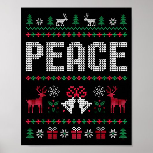 Peace I Come In Peace Matching Couple Ugly Merry C Poster (Voorkant)