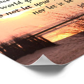 Peace I leave with you, Bible Verse Ocean Sunset Poster (Hoek)