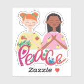 PEACE ik bid voor vrede op aarde Sticker (Vel)