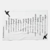 Peace in 17 languages spoken by Jews Theedoek (Horizontaal)