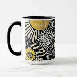 Peace in Bloom Abstract Mug Mok
