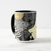 Peace in Bloom Abstract Mug Mok (Voorkant links)