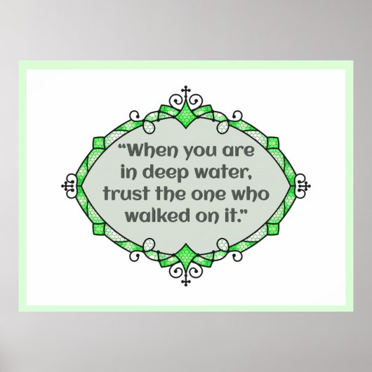 Peace in deep waters poster (Voorkant)