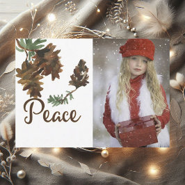 Peace in Natuur kerstfeestdag fotokaart Feestdagenkaart