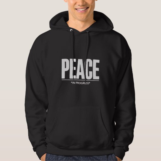 'PEACE in progress' T-Shirt (Voorkant)