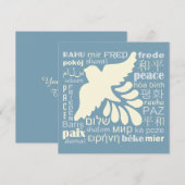 PEACE in talen, douanekaart/uitnodiging Kaart (Voorkant / Achterkant)