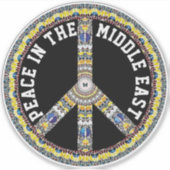 PEACE IN THE MIDDLE EAST - GEOMETRIC BUTTERFLY STICKER (Voorkant)