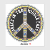 PEACE IN THE MIDDLE EAST - GEOMETRIC BUTTERFLY STICKER (Vel)
