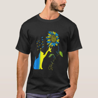 Peace in Ukraine Dove And Cat Stand with Oekraïne T-shirt