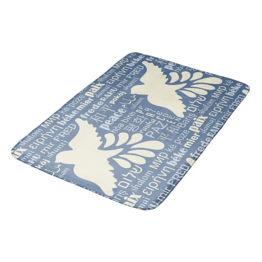 PEACE in veel talen aangepaste kleurbadmatten Badmat (Gekanteld)