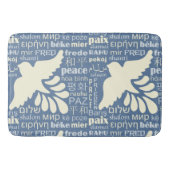 PEACE in veel talen aangepaste kleurbadmatten Badmat (Voorkant)