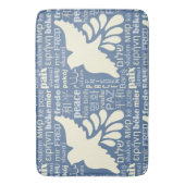 PEACE in veel talen aangepaste kleurbadmatten Badmat (Voorkant Verticaal)