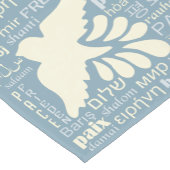 PEACE in veel talen, aangepaste kleurentabel runne Korte Tafelloper (Hoek)